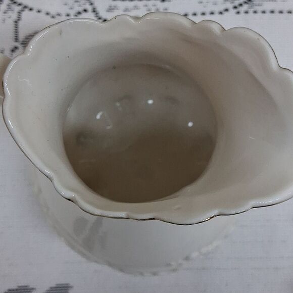 3 pc 14K Gold trim Porcelain Pitcher,bowl,& Plate,Vtg. - Picture 4 of 14